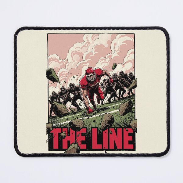 Item preview, Break The Line - Vintage Football Linocut Poster designed and sold by DuckOddity.