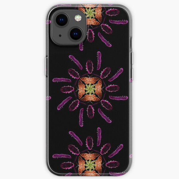 Neon multi bug circle pattern iPhone Soft Case