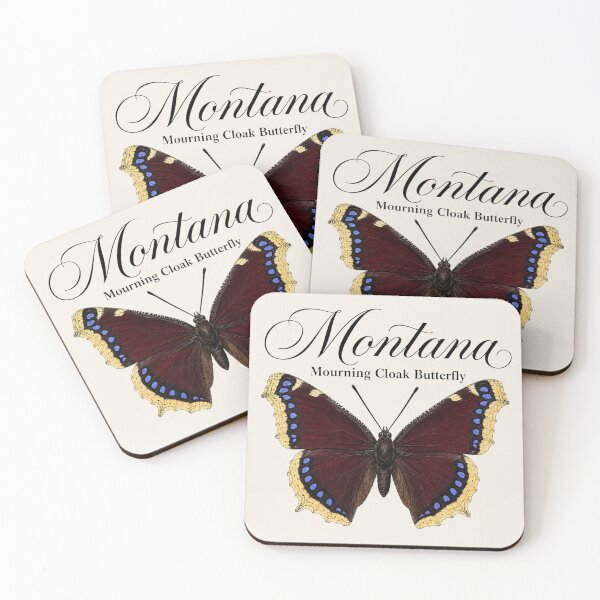 Item preview, Montana Mourning Cloak Butterfly Vintage State Butterfly Art designed and sold by The-Drip-Studio.