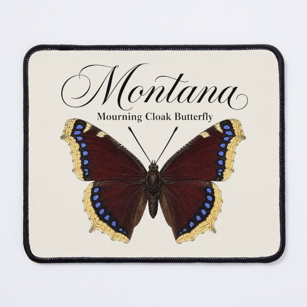 Item preview, Montana Mourning Cloak Butterfly Vintage State Butterfly Art designed and sold by The-Drip-Studio.