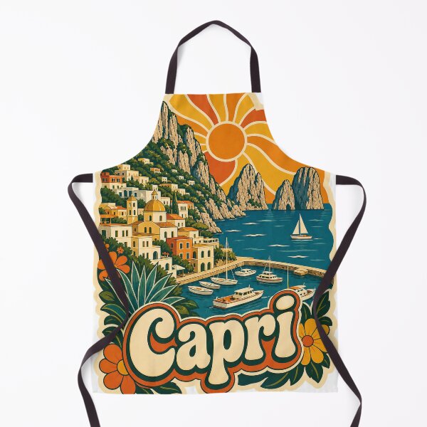 Item preview, Capri Italy Travel Souvenir - Retro Illustration designed and sold by VisualArtsOasis.