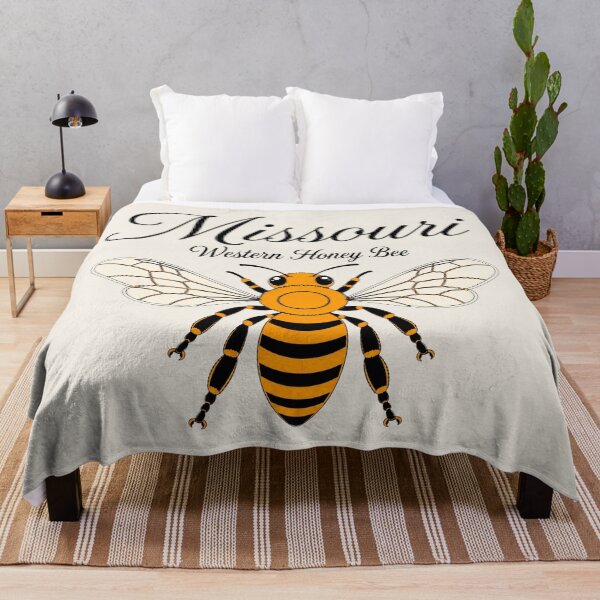 Item preview, Missouri Western Honey Bee Vintage State Insect Art Print designed and sold by The-Drip-Studio.