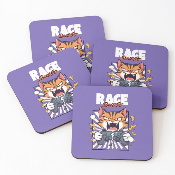 Item preview, Rage Quit Furious Gamer Cat Broken Controller Sticker designed and sold by SOOOMINO.