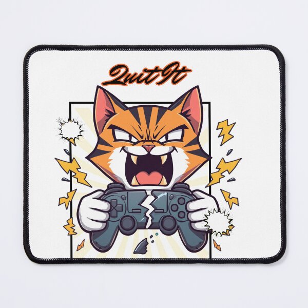 Item preview, Rage Quit Furious Gamer Cat Broken Controller Sticker designed and sold by SOOOMINO.