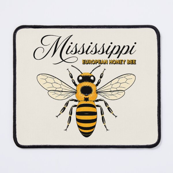 Item preview, Mississippi European Honey Bee Vintage State Insect Art Print designed and sold by The-Drip-Studio.