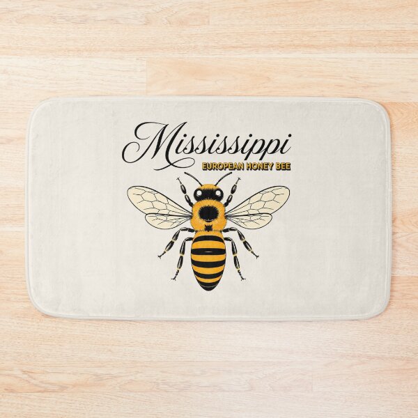 Item preview, Mississippi European Honey Bee Vintage State Insect Art Print designed and sold by The-Drip-Studio.