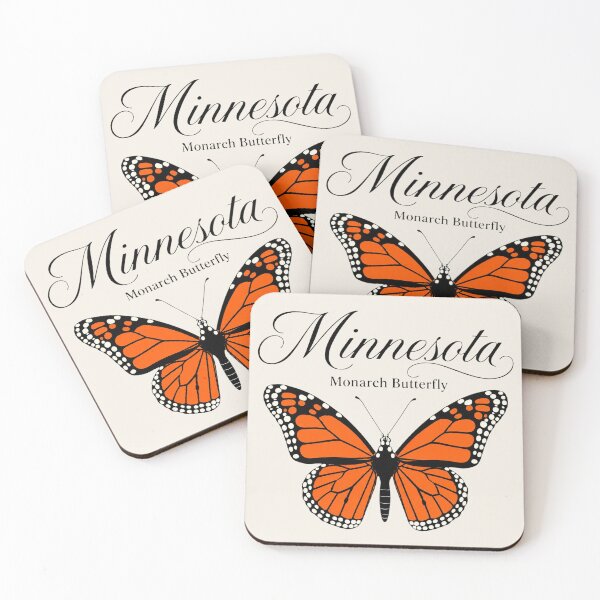 Item preview, Minnesota Monarch Butterfly | State Insect Retro Nature Art Print designed and sold by The-Drip-Studio.