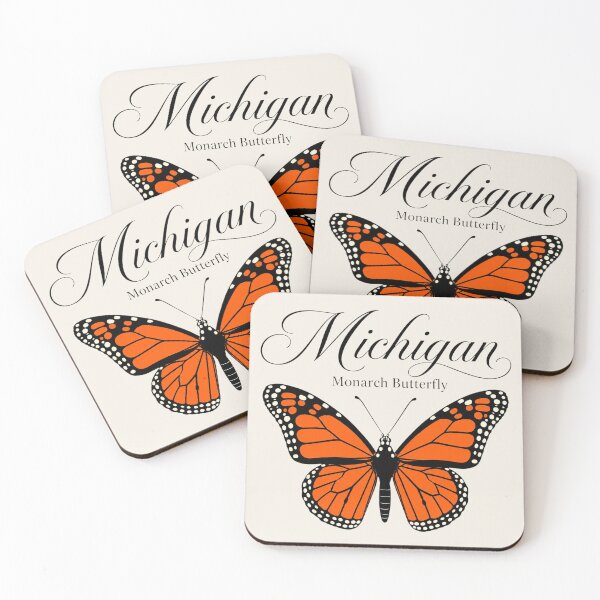 Item preview, Michigan Monarch Butterfly | State Butterfly Retro Nature Art designed and sold by The-Drip-Studio.