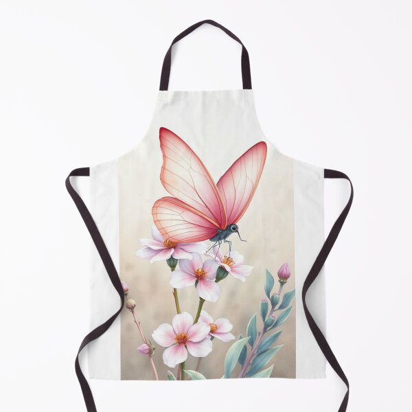 Item preview, Elegant Pink Butterfly on Pastel Blossoms Art designed and sold by Vida e Arte.