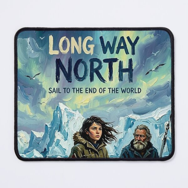 Item preview, Sail to the End of the World – Long Way North Fine Art Print designed and sold by Art's Diner.