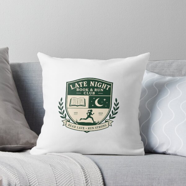 Item preview, Late Night Book and Run Club Vintage Collegiate Crest designed and sold by Prints-Things.