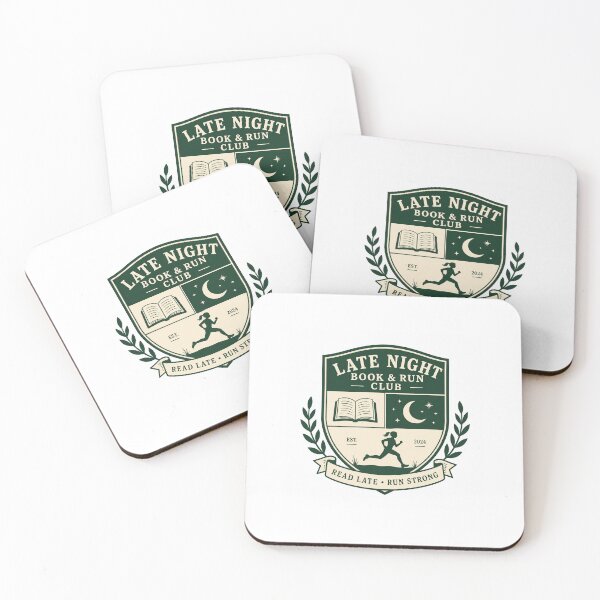 Item preview, Late Night Book and Run Club Vintage Collegiate Crest designed and sold by Prints-Things.