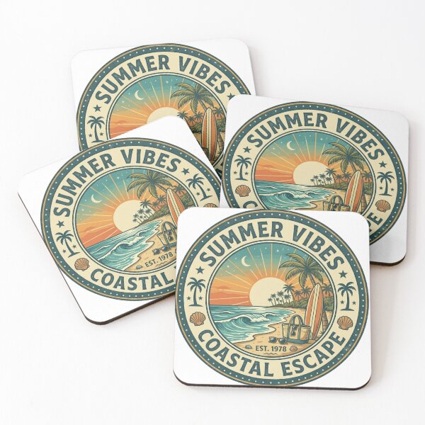 Item preview, Vintage Summer Vibes Retro Beach Coastal Escape Sun Art designed and sold by EverBranz-stor.