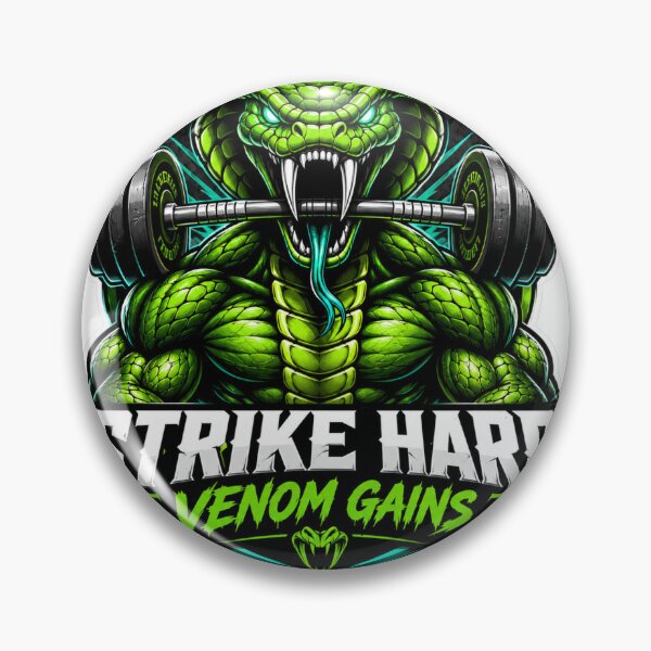 Item preview, Strike Hard Venom Gains Cobra Gym Motivation designed and sold by Digistore1221.