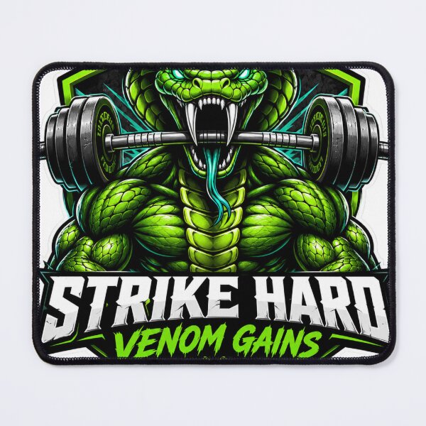Item preview, Strike Hard Venom Gains Cobra Gym Motivation designed and sold by Digistore1221.