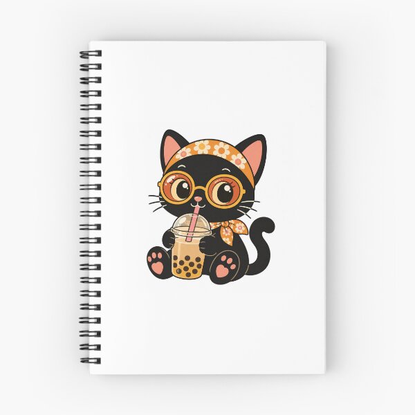 Item preview, Retro Kawaii Boba Cat Vintage 70s Cartoon designed and sold by Prints-Things.