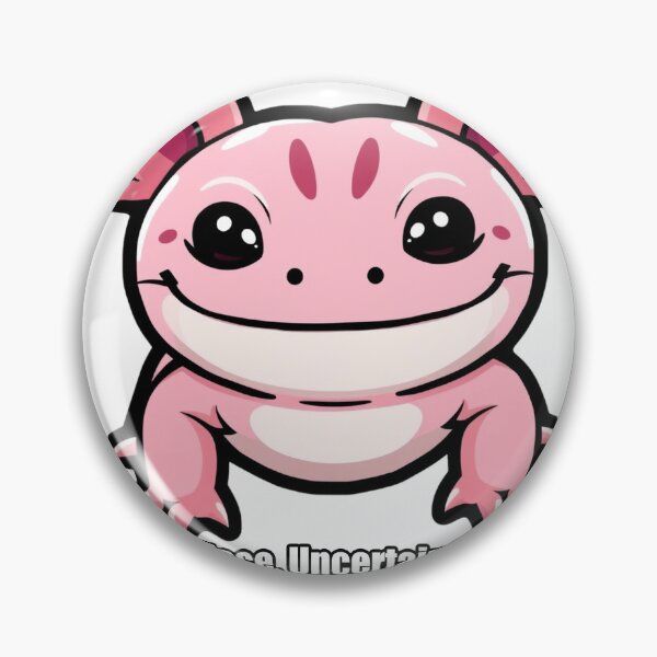 Item preview, Axolotl Sticker - Smiley Face Uncertain Motives - Funny Axolotl Owner Gift designed and sold by pawdrops.