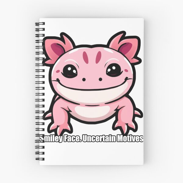 Item preview, Axolotl Sticker - Smiley Face Uncertain Motives - Funny Axolotl Owner Gift designed and sold by pawdrops.