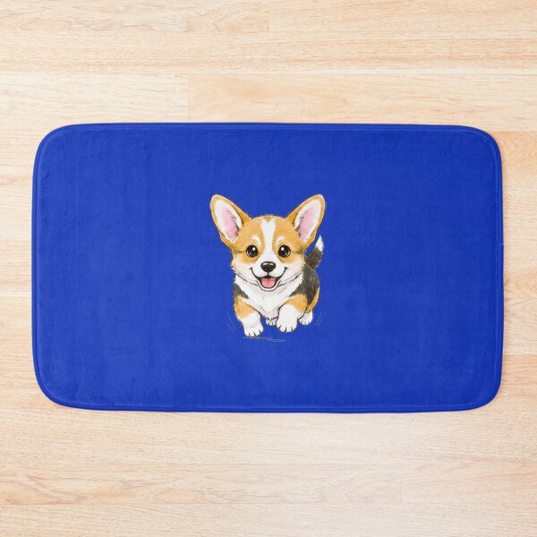 Item preview,  Happy Running Corgi Puppy – Cute Cartoon Watercolor Dog Art Print designed and sold by NewGen-For-You.