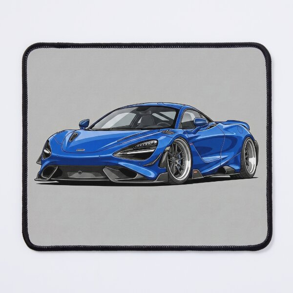 Item preview, McLaren 720S Blue Exotic British Supercar Stance Illustration Art designed and sold by Motorline44.