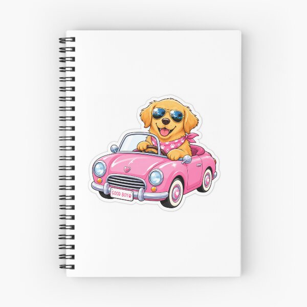 Item preview, Cute Golden Retriever Aviator Sunglasses Retro Pink Convertible designed and sold by Prints-Things.