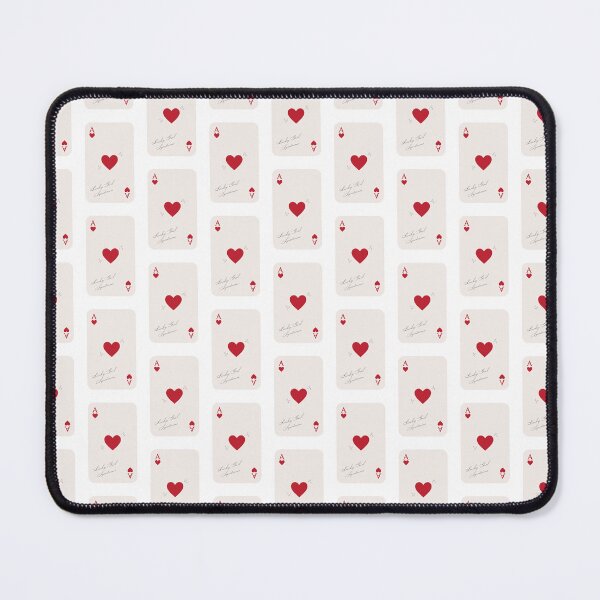 Item preview, Retro Ace of Hearts Playing Card Design featuring elegant minimalist typography quote: Lucky Girl Syndrome designed and sold by SpringTeaDesigns.