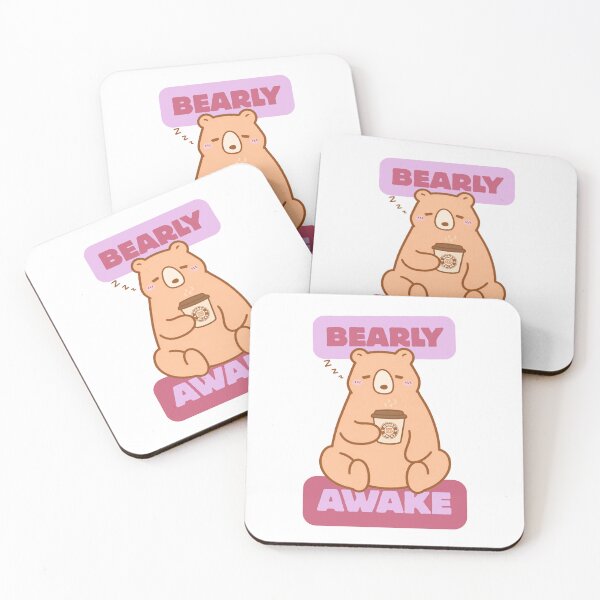Item preview, Bearly Awake Coffee Bear designed and sold by Purrs and Paws Studio.