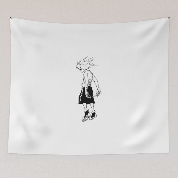 Item preview, White-haired assassin boy walking away with hands in pockets designed and sold by JohnnyFive8.