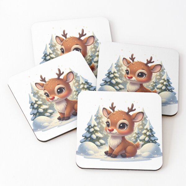 Item preview, Cute Baby Reindeer in Snow – Adorable Rudolph Christmas Design designed and sold by Spoofy Don`t fit in. Stand out.