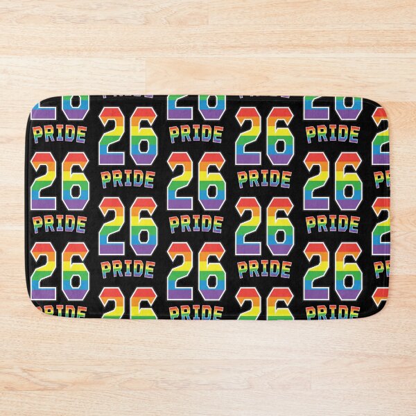 Item preview, Pride Month jersey number 2026 rainbow LGBTQIA for sports fan designed and sold by Jdawnink.