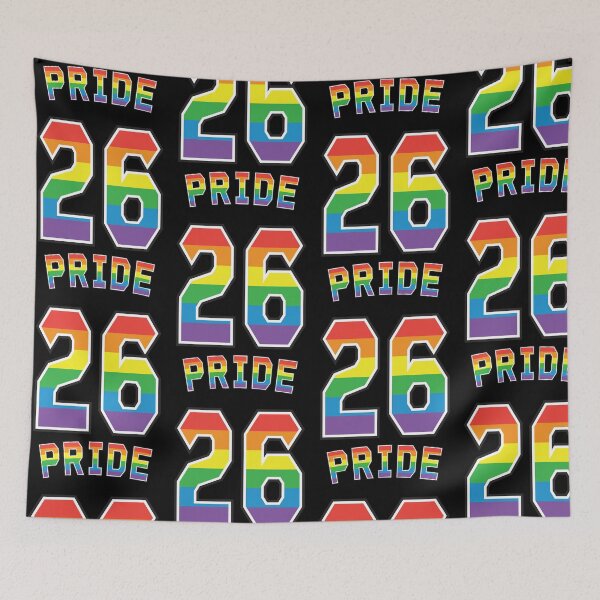 Item preview, Pride Month jersey number 2026 rainbow LGBTQIA for sports fan designed and sold by Jdawnink.