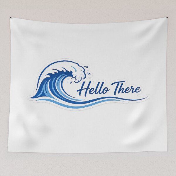 Item preview, Hello There – Ocean Wave Greeting designed and sold by PaulKlor.