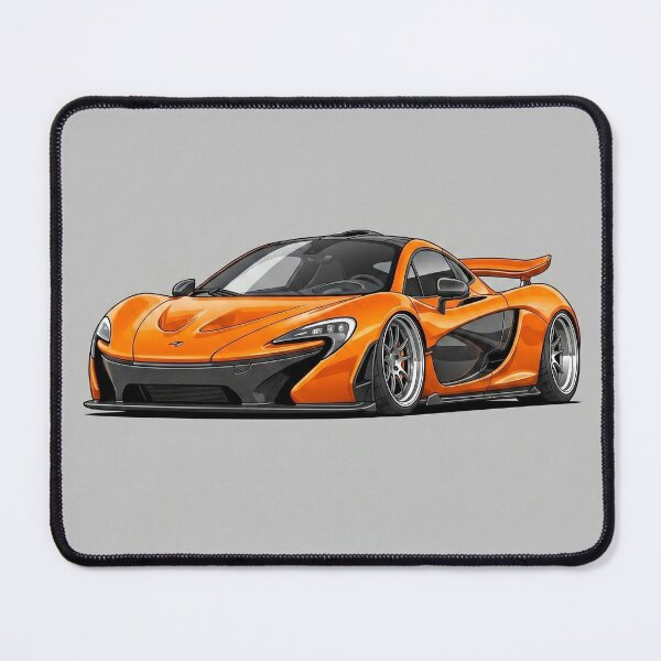 Item preview, McLaren P1 Volcano Orange Hybrid Hypercar Stance Illustration Art designed and sold by Motorline44.