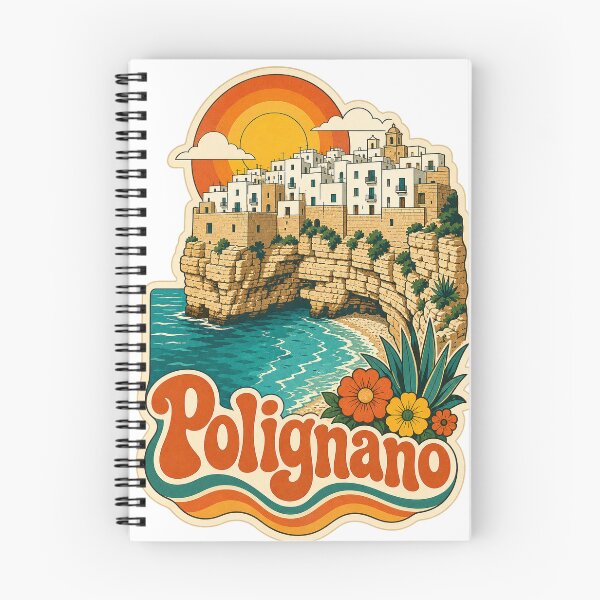 Item preview, Polignano Italy Travel Souvenir - Retro Illustration designed and sold by VisualArtsOasis.