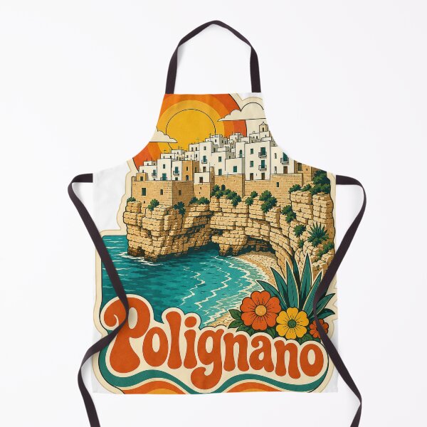 Item preview, Polignano Italy Travel Souvenir - Retro Illustration designed and sold by VisualArtsOasis.
