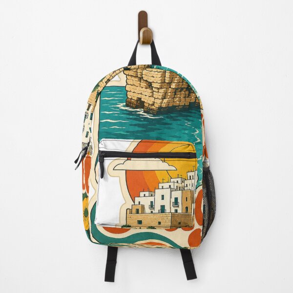 Item preview, Polignano Italy Travel Souvenir - Retro Illustration designed and sold by VisualArtsOasis.