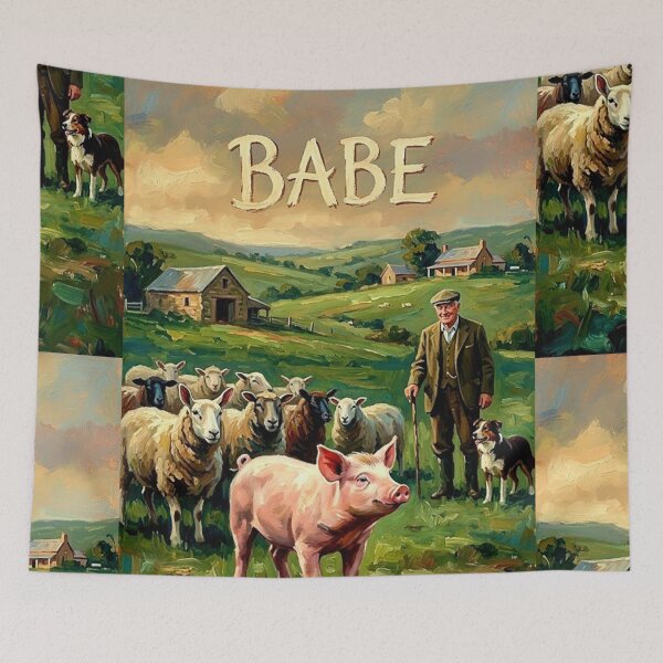 Item preview, A Pig’s Dream – Babe Fine Art Print designed and sold by Art's Diner.
