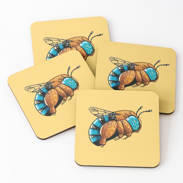 Item preview, Blue Banded Bee - Australian Native Bee designed and sold by Karin Taylor.