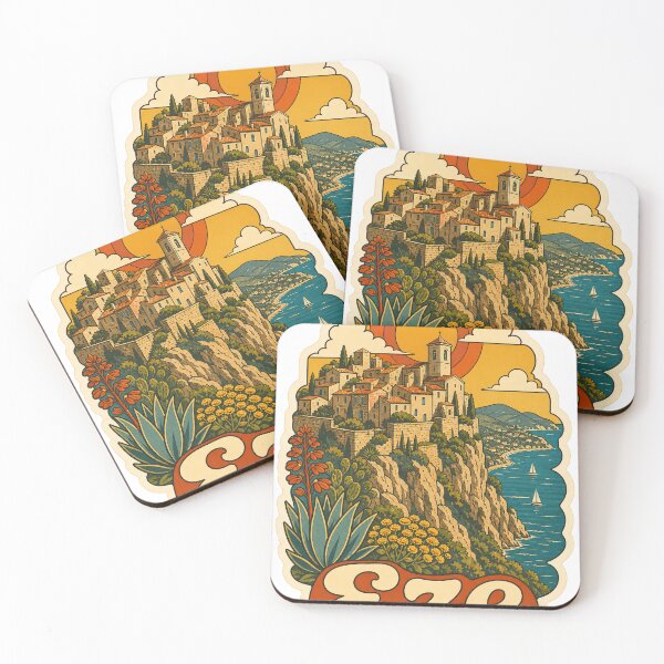 Item preview, Eze France Travel Souvenir - Retro Illustration designed and sold by VisualArtsOasis.