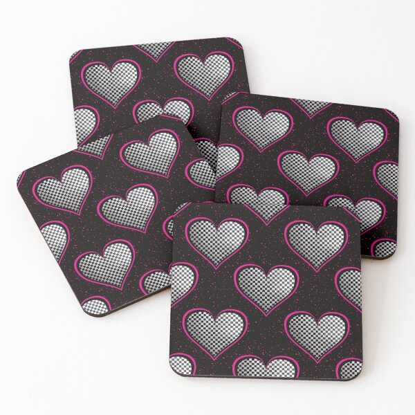 Aperçu de l'œuvre Cœurs à carreaux roses créée et vendue par 2MomsKrafts.