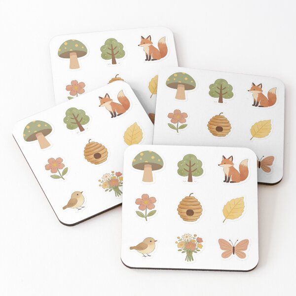 Item preview, Forest Finds Whimsical Stickers designed and sold by Pixel & Petal Co..