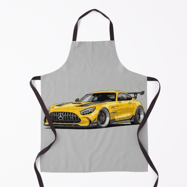 Item preview, Mercedes-Benz AMG GT Yellow Custom Black Series Stance Car Illustration Art designed and sold by Motorline44.