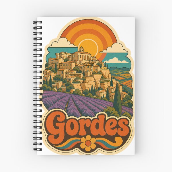 Item preview, Gordes France Travel Souvenir - Retro Illustration designed and sold by VisualArtsOasis.