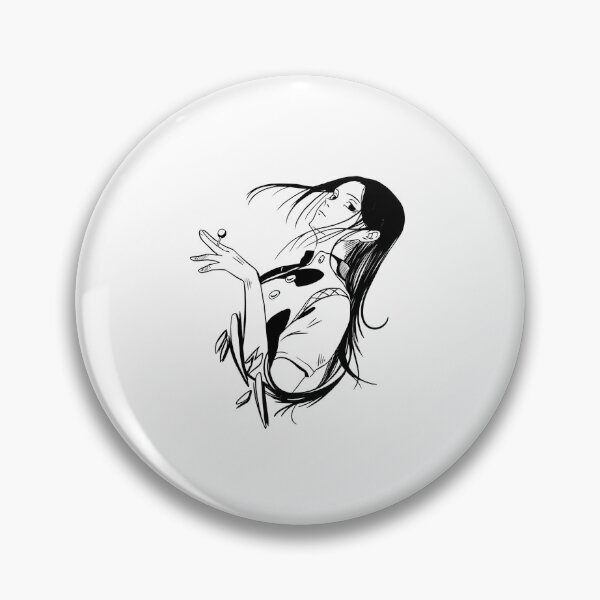 Item preview, Long-haired needle assassin manipulating small pins elegantly designed and sold by JohnnyFive8.