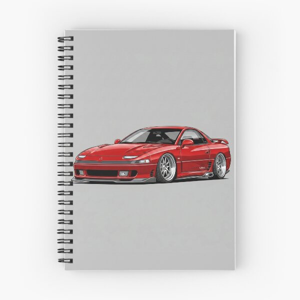 Item preview, Mitsubishi 3000GT VR4 Red JDM Twin Turbo Custom Stance Car Illustration Art designed and sold by Motorline44.