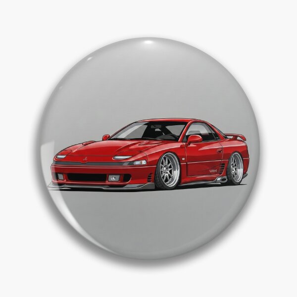 Item preview, Mitsubishi 3000GT VR4 Red JDM Twin Turbo Custom Stance Car Illustration Art designed and sold by Motorline44.