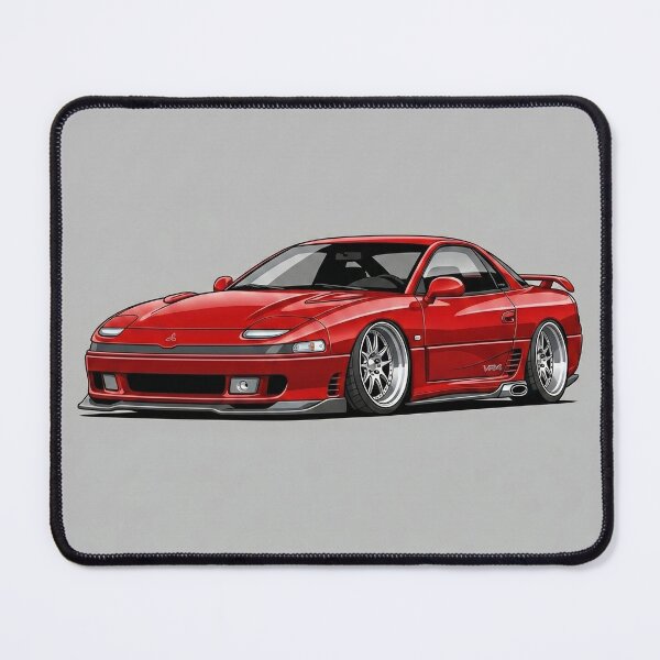 Item preview, Mitsubishi 3000GT VR4 Red JDM Twin Turbo Custom Stance Car Illustration Art designed and sold by Motorline44.