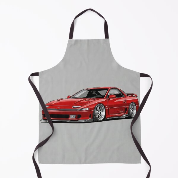 Item preview, Mitsubishi 3000GT VR4 Red JDM Twin Turbo Custom Stance Car Illustration Art designed and sold by Motorline44.