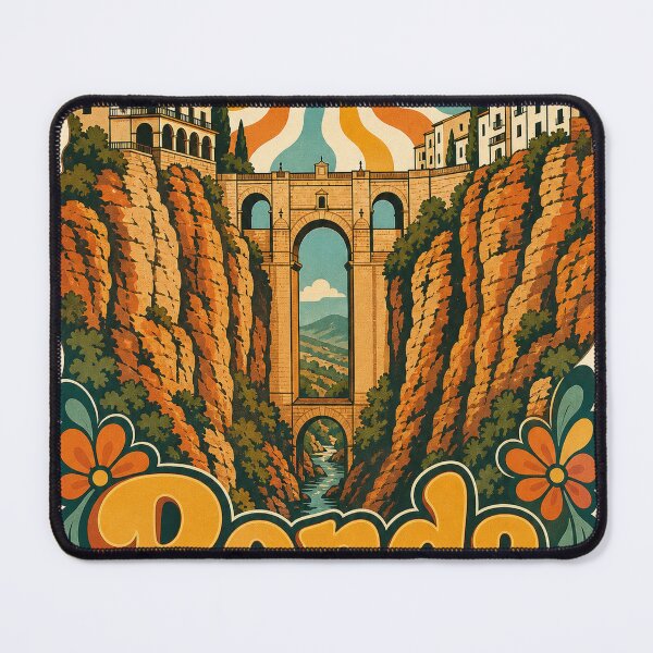 Item preview, Ronda Spain Travel Souvenir - Retro Illustration designed and sold by VisualArtsOasis.