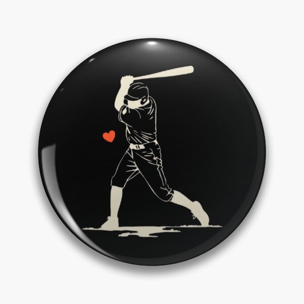 Item preview, Baseball Batter Silhouette with Heart designed and sold by Toddtheknight.